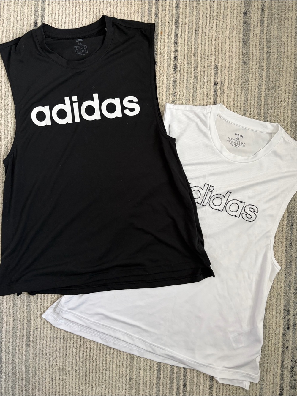 adidas Women’s Black and White Muscle Tee Bundle